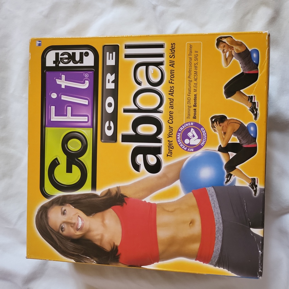Go Fit core  abball with dvd and inflatable ball training fitness new